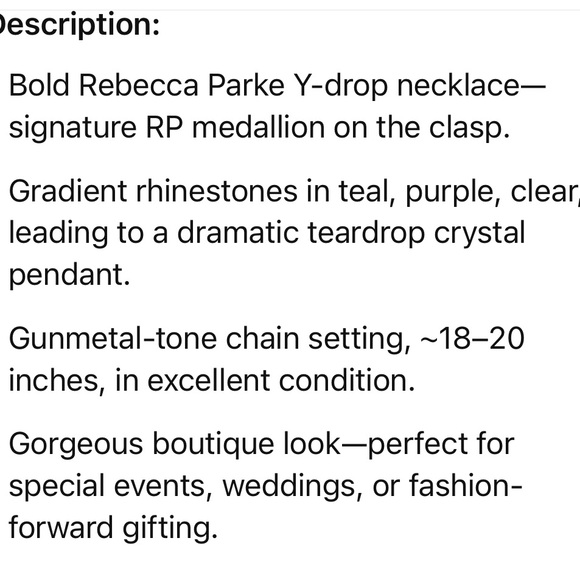 Elegant Multi-Color Crystal Necklace - Picture 5 of 5